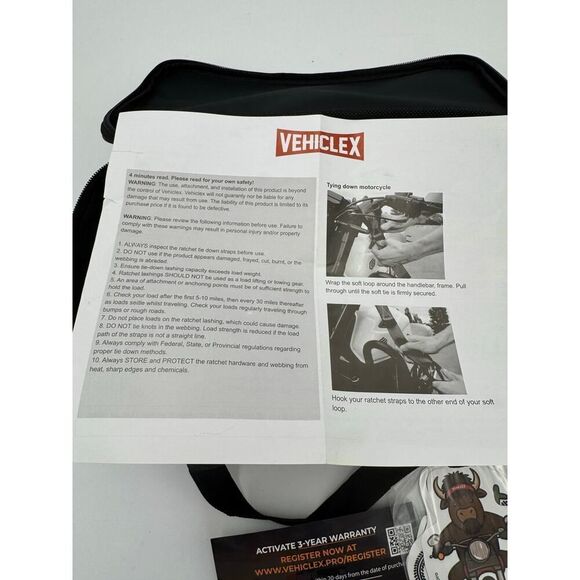 Motorcycle Ratchet Tie Down Straps - Picture 3 of 4